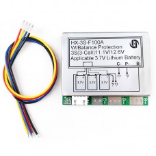 BMS 3S 100A HX-3S-F100A 11,1/12,6В Контроллер заряда разряда Li-ion батарей, балансировка BMS 3S 100A HX-3S-F100A 11,1/12,6В Контроллер заряда разряда Li-ion батарей, балансировка